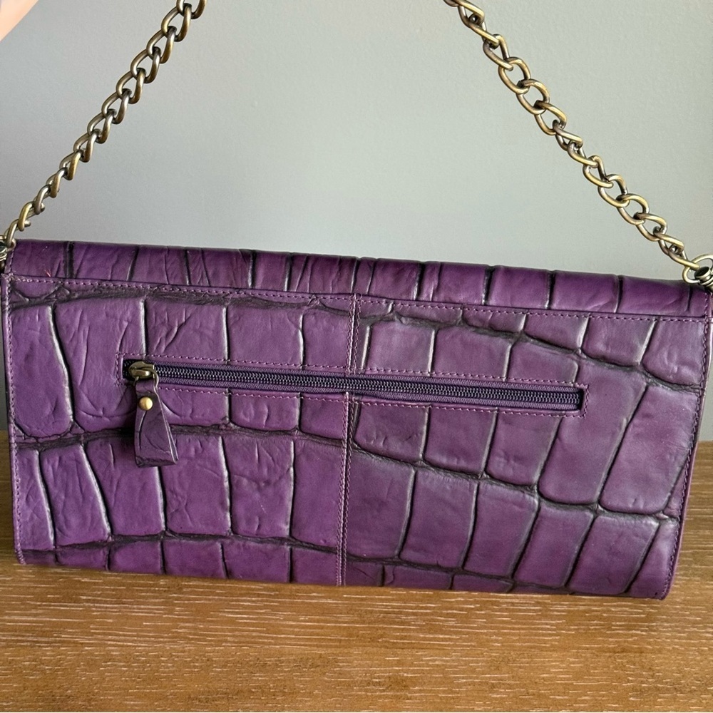 Michael Rome Embossed Clutch Italy Leather - Picture 4 of 11